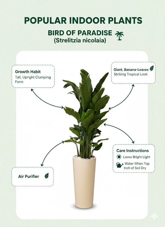 🌿Bird of Paradise (Strelitzia) – Premium Tall Indoor Statement Plant