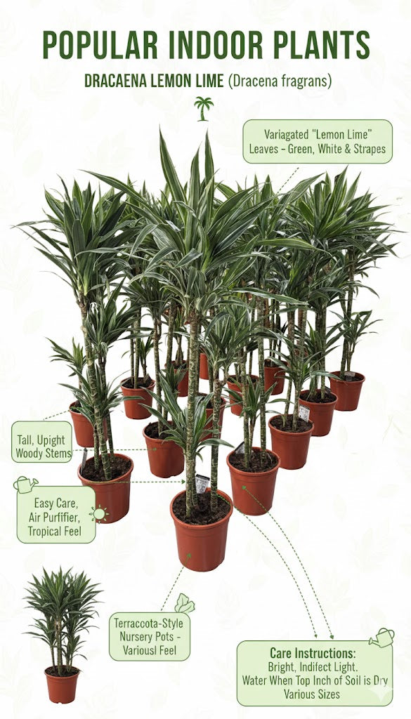 🌿Dracaena Warneckii (Striped Dracaena) – Elegant Indoor Floor Plant