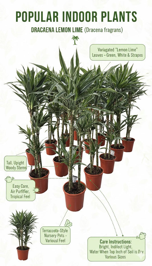 🌿Dracaena Warneckii (Striped Dracaena) – Elegant Indoor Floor Plant