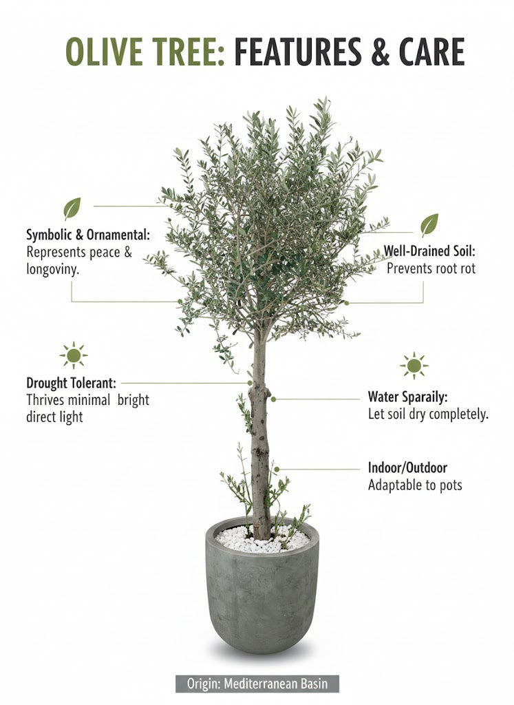 🌿 Premium Olive Tree (Olea Europaea) – Elegant Indoor & Outdoor Décor Plant