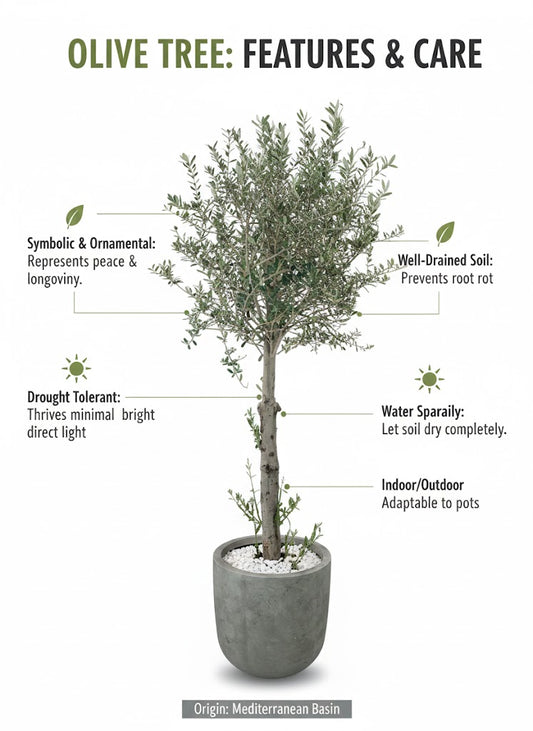 🌿 Premium Olive Tree (Olea Europaea) – Elegant Indoor & Outdoor Décor Plant