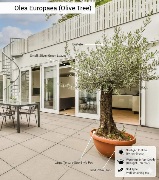 🌿Mature Olive Tree (Olea Europaea) – Premium Outdoor & Patio Statement Plant
