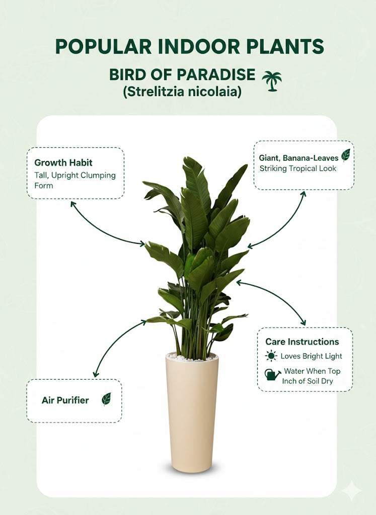 🌿Bird of Paradise (Strelitzia) – Premium Tall Indoor Statement Plant