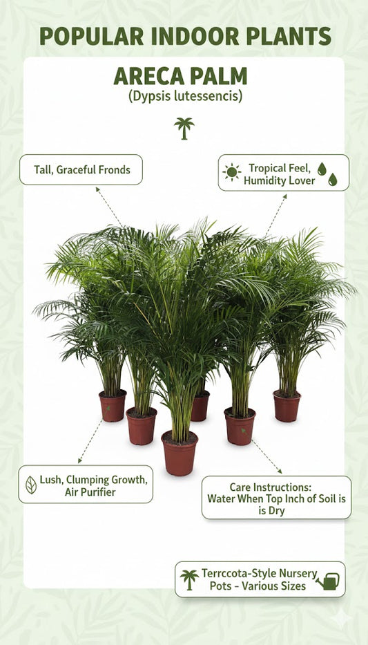 🌿Areca Palm (Dypsis Lutescens) – Lush Indoor Palm Plant for Home & Office