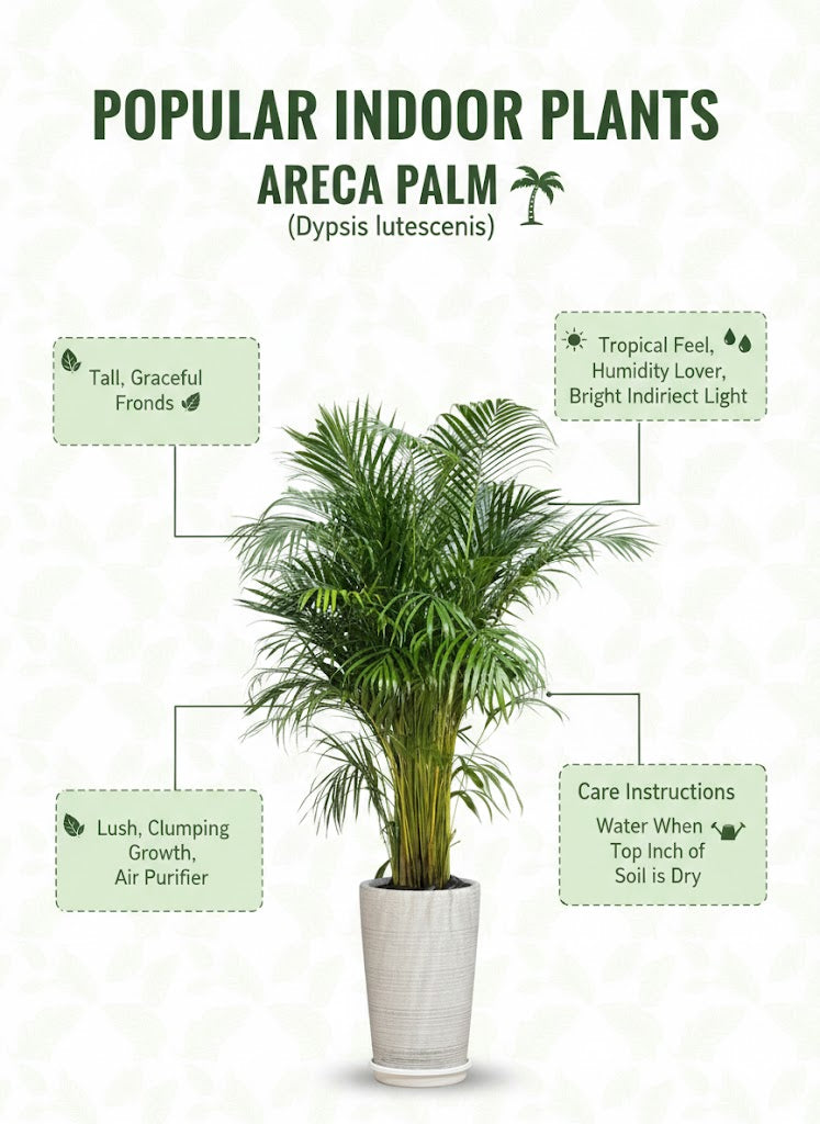 🌿Areca Palm – Elegant Indoor Palm Plant for Homes & Offices