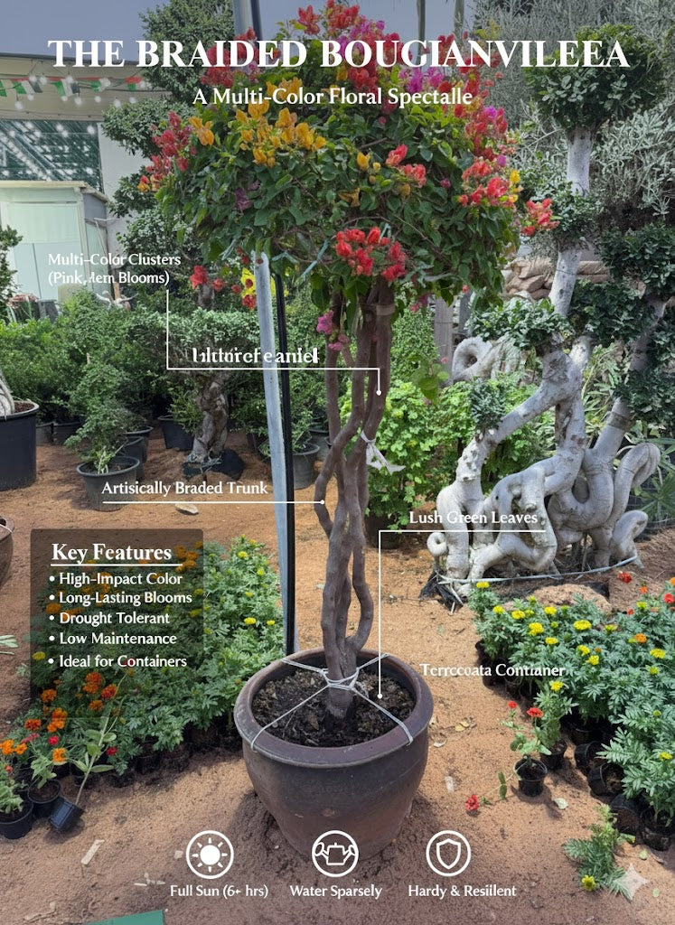  Multi-Color Bougainvillea Topiary Tree 