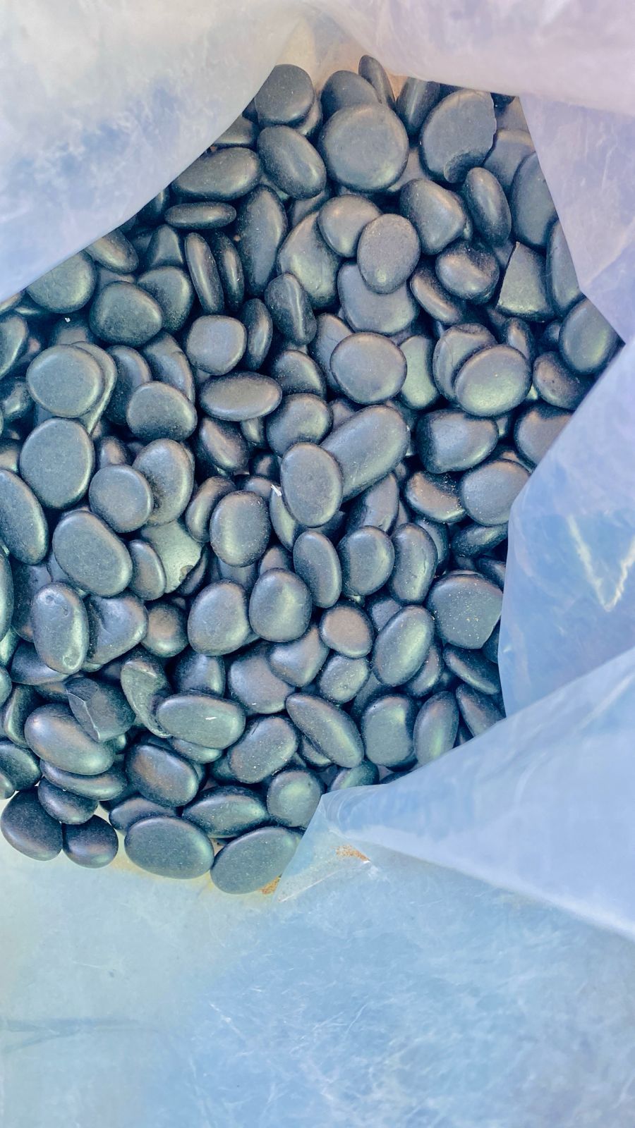 Black pebble stone