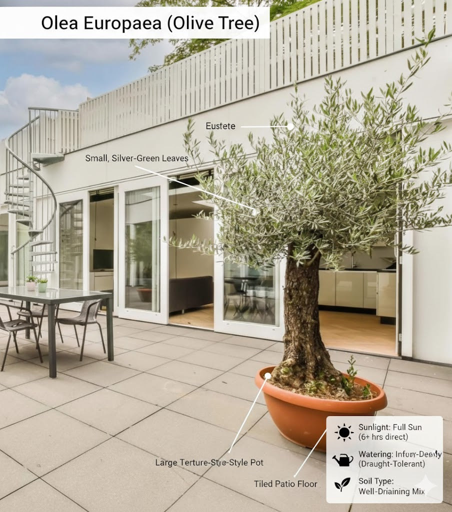 🌿Mature Olive Tree (Olea Europaea) – Premium Outdoor & Patio Statement Plant